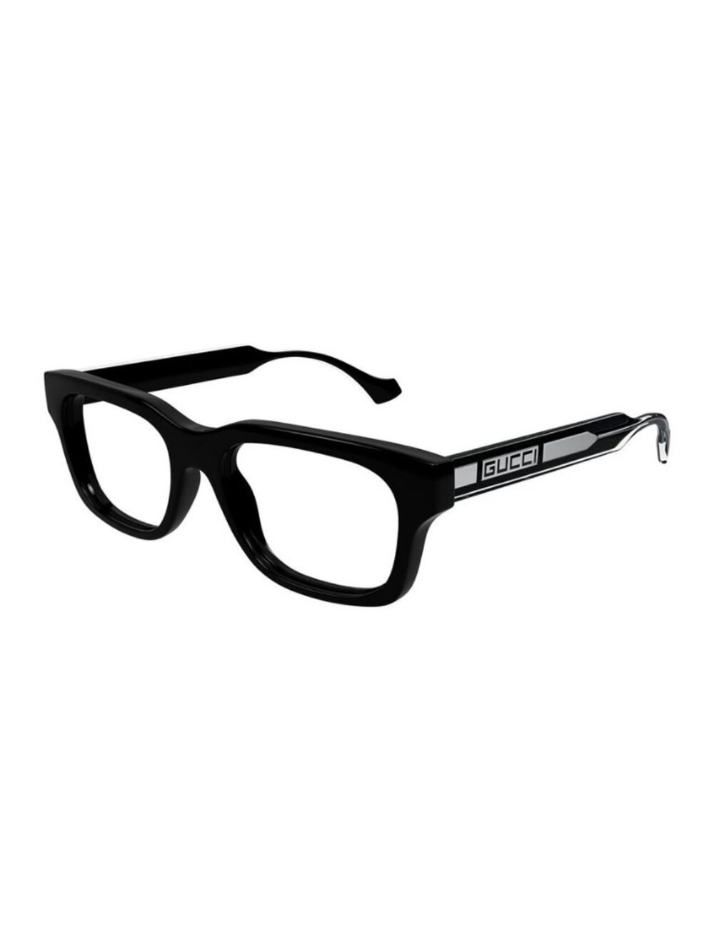 New Authentic Gucci Women's Black with Crystal Silver Detail Square Acetate Glas